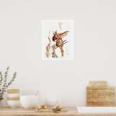 De Berserker – Waterverf van Tracy Lesch Poster (Keuken)