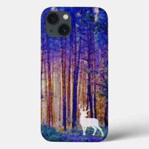 De beschermer - Witte Stag in een Mystical Forest iPhone 13 Hoesje