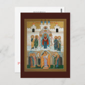 De bescherming van de Moeder van God Prayer Kaart (Voorkant / Achterkant)