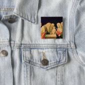 De beschikking vierkante button 5,1 cm (In situ)