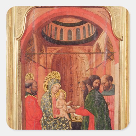 De beschikking vierkante sticker (Voorkant)