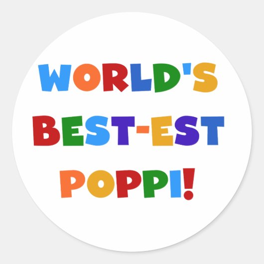 De best-meest populaire superheldere kleuren ter w ronde sticker (Voorkant)