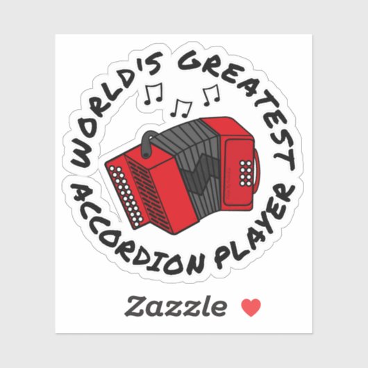 De beste accordeonspeler ter wereld grappig sticker (Vel)