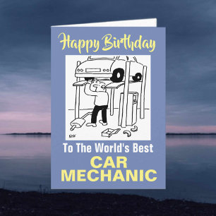 De beste automonteur ter wereld - Happy Birthday Kaart