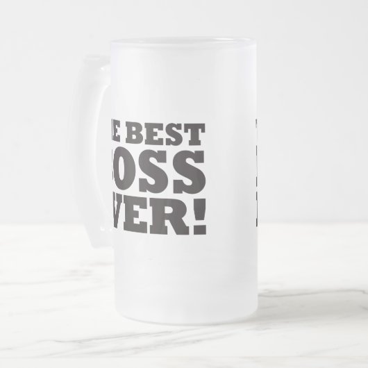 De beste baas ooit matglas bierpul (Voorkant links)