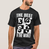 De beste baas ter wereld zwart t-shirt (Voorkant)