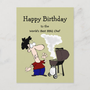 De beste BBQ Chef Fun Quote Birthday Greeting Briefkaart