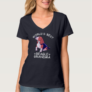 De beste Beagle Grandma Funny Granddog Dog Lov T-shirt