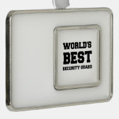 DE BESTE BEVEILIGINGSWAARDE TER WERELD VERZILVERD KADER ORNAMENT (Rechts)