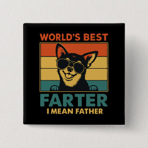 De beste boer ter wereld bedoel ik vaderdag vierkante button 5,1 cm