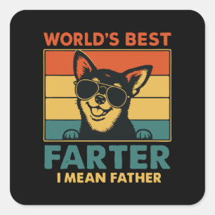 De beste boer ter wereld bedoel ik vaderdag vierkante sticker