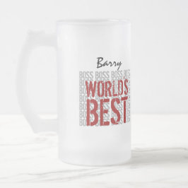 De beste Boss Grunge ter wereld met aangepaste naa Matglas Bierpul