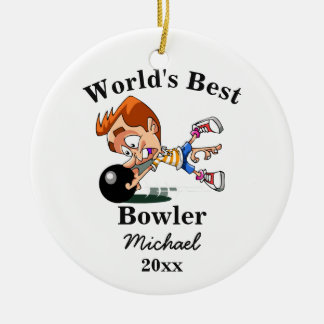 De beste Bowler ter wereld Keramisch Ornament