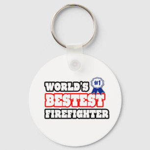 De beste brandweerman ter wereld sleutelhanger