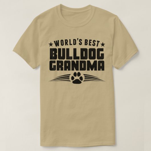 De beste Bulldog Grandma T-shirt (Design voorkant)