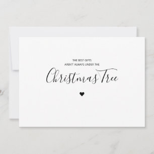 De beste cadeautjes zijn niet altijd beschikbaar v feestdagenkaart