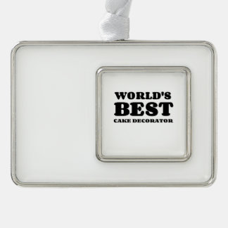 DE BESTE CAKE-DECORATOR VAN DE WERELD VERZILVERD KADER ORNAMENT