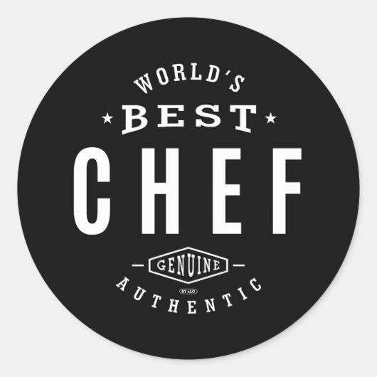 De beste Chef ter wereld Ronde Sticker (Voorkant)