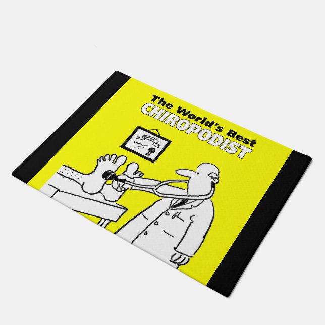 De beste Chiropodist ter wereld Deurmat (Schuin)