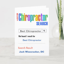 De beste chiropractor zoeken bedankkaart