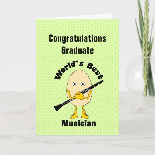 De beste Clarinet Musician Afstuderen Card ter wer Bedankkaart (Voorkant)