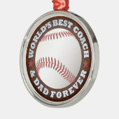 De Beste coach & de Papa van de wereld 1 Ornament (Links)