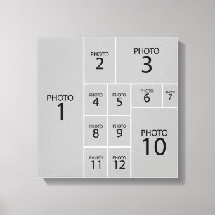 De beste Collage Maker Creëer 12 foto's Canvas Afdruk