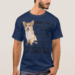 De beste Corgi Dog Dad Happy Vaderdag  T-shirt
