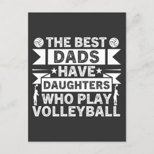 De beste Dads hebben Daughters die Volleyball spel Feestdagenkaart