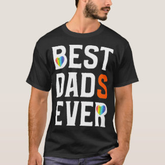 De beste Dads ooit regenboogbekken Ouders Fathers T-shirt