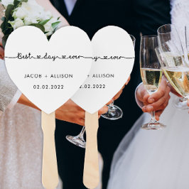 de beste dag die ooit een elegante bruiloft is voo handwaaier