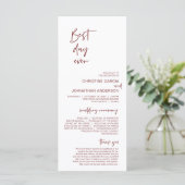 De beste dag ooit, Modern minimalistische Bourgogn Programma (Staand voorkant)