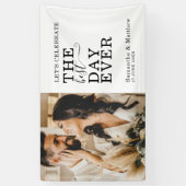De Beste Dag Ooit Trouwfoto Spandoek (Verticaal)