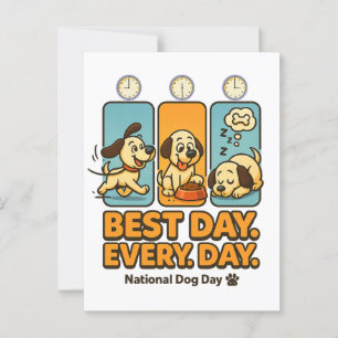 De beste dag van de dag - Funny Dog Comic Briefkaa Briefkaart