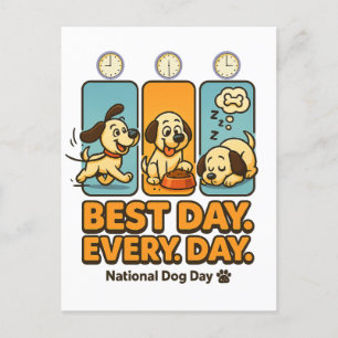 De beste dag van de dag - Funny Dog Comic Feestdagenkaart