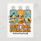 De beste dag van de dag - Funny Dog Comic Feestdagenkaart (Voorkant)