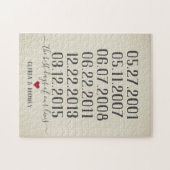 De beste dag van ons leven speciale datums  legpuzzel (Horizontaal)