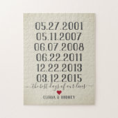 De beste dag van ons leven speciale datums  legpuzzel (Verticaal)