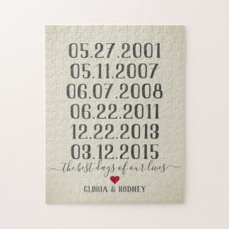 De beste dag van ons leven speciale datums  legpuzzel