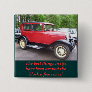 De beste dingen in het leven waren rond de blo... vierkante button 5,1 cm