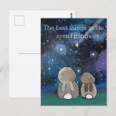 De beste dingen in het leven zijn geen dingen die  briefkaart (Voorkant / Achterkant)