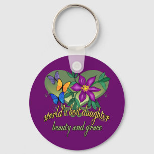 De beste dochter van de wereld: schoonheid en gena sleutelhanger
