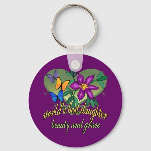 De beste dochter van de wereld: schoonheid en gena sleutelhanger (Voorkant)