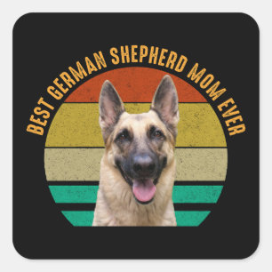 De beste Duitse herdermam ooit Vierkante Sticker