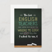 De beste Engelse leraren Bedankkaart (Voorkant / Achterkant)