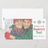 De beste  fotokaart van het seizoen feestdagenkaart (Voorkant / Achterkant)