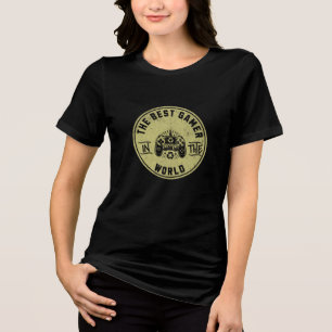“De Beste Gamer ter Wereld” – Retro voor gamers Tri-Blend Shirt