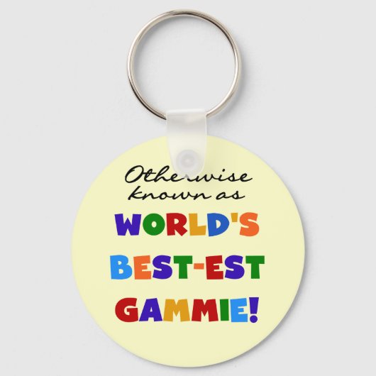 De beste gammie T-shirts en cadeautjes ter wereld Sleutelhanger (Voorkant)