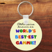 De beste gammie T-shirts en cadeautjes ter wereld Sleutelhanger (Voorkant)