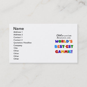 De beste gammie T-shirts en cadeautjes ter wereld Visitekaartje